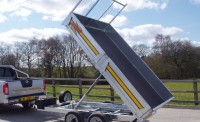 3.5t Tipper with optional ladder rack tipped
